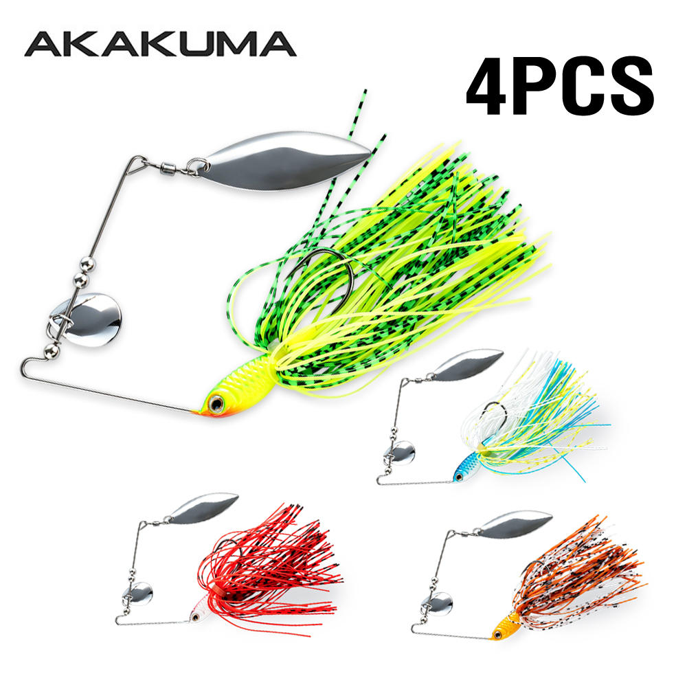 Fishing Lure Spinnerbait - Набор из 4 приманок-спиннербейтов по 18