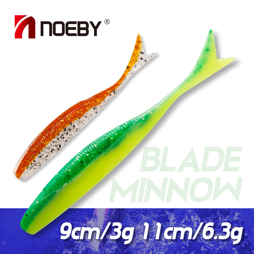 Fishing Lure Blade Bait - NOEBY Мягкая приманка, лезвие гольяна 9