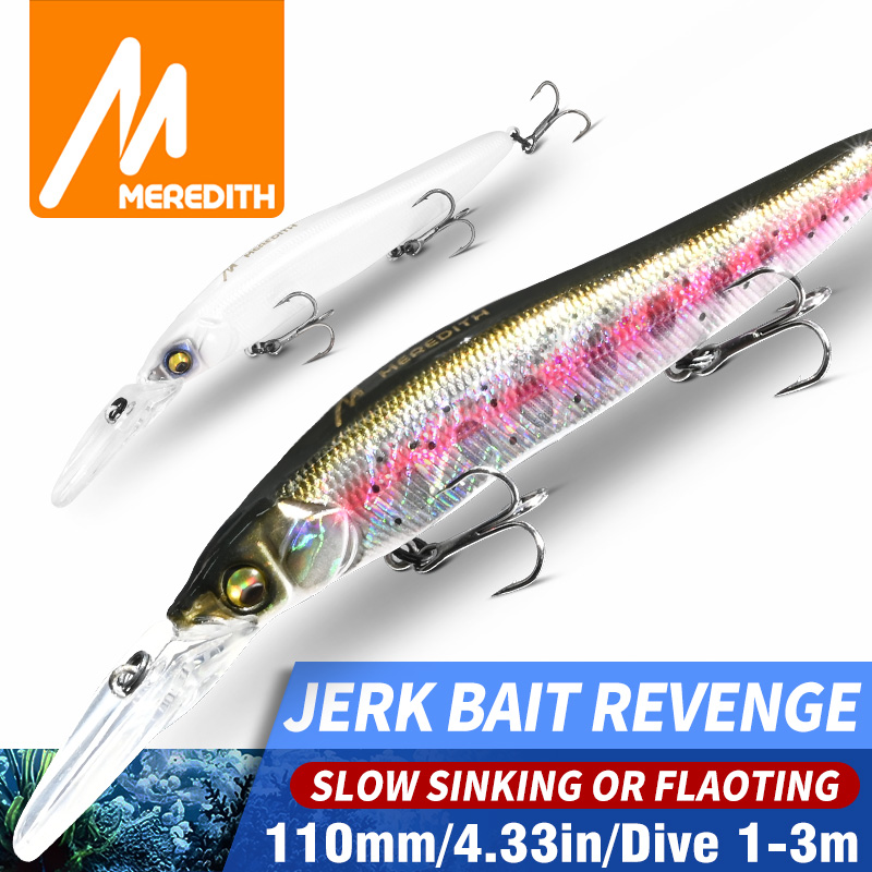 Fishing Lure Jerkbait - Воблеры-минноу MEREDITH, 110 мм, искусственная жесткая
