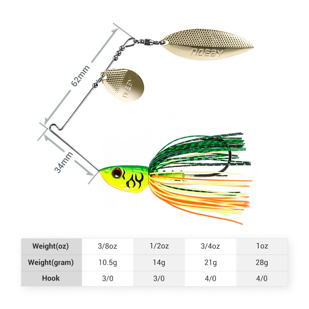 Noeby Spinnerbait 10,5 г 14 г  – обзор и цена Fishing Lure Blade Bait